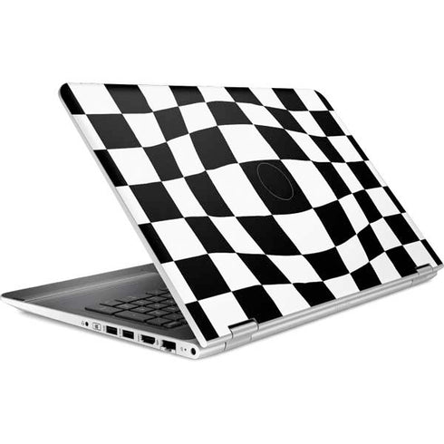 Black and White Zoomed Checkerboard HP Pavilion Skin