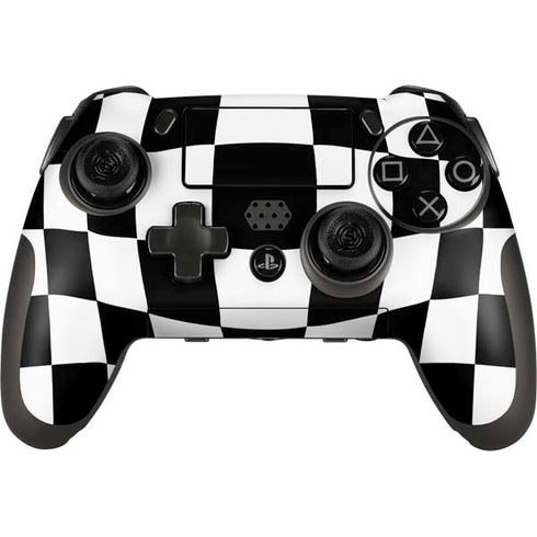 Black and White Zoomed Checkerboard PlayStation Scuf Vantage 2 Controller Skin