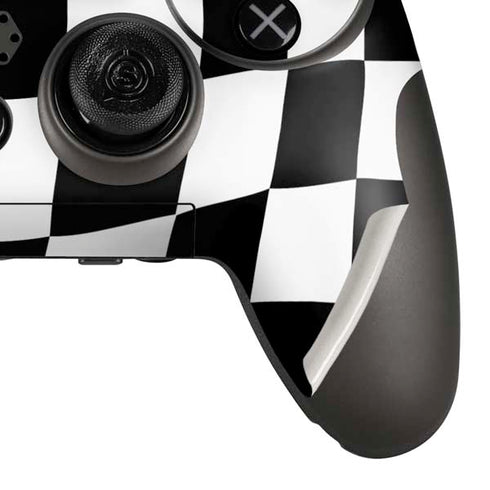 Black and White Zoomed Checkerboard PlayStation Scuf Vantage 2 Controller Skin