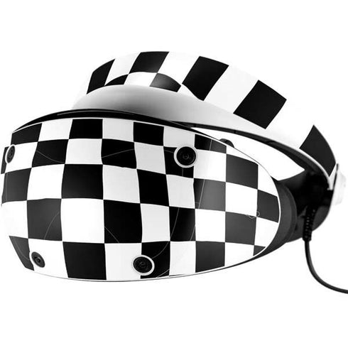 Black and White Zoomed Checkerboard PlayStation VR2 Skin
