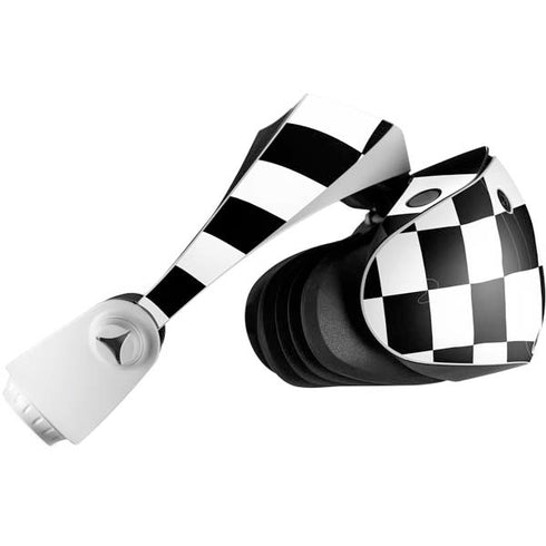 Black and White Zoomed Checkerboard PlayStation VR2 Skin