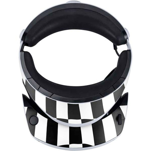 Black and White Zoomed Checkerboard PlayStation VR2 Skin