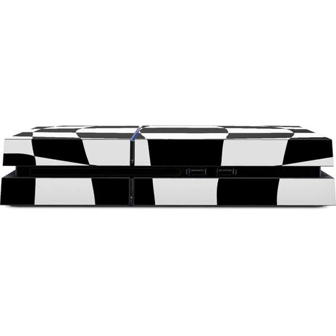 Black and White Zoomed Checkerboard PS4 Console Skin