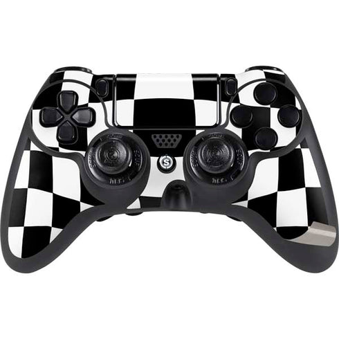 Black and White Zoomed Checkerboard PS4/PC SCUF Impact Controller Skin