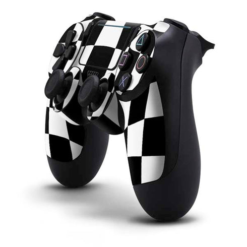 Black and White Zoomed Checkerboard PS4 Pro/Slim Controller Skin