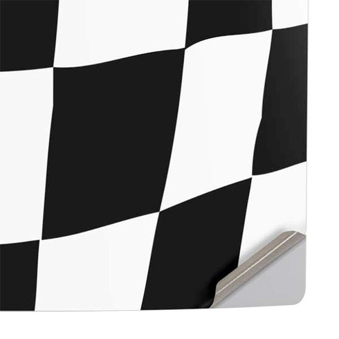 Black and White Zoomed Checkerboard PS5 Console Skin