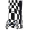 Black and White Zoomed Checkerboard PS5 Slim Disk Bundle Skin