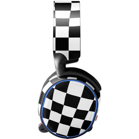Black and White Zoomed Checkerboard SteelSeries Arctis 5 Skin