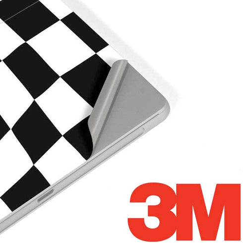 Black and White Zoomed Checkerboard Surface Go Skin