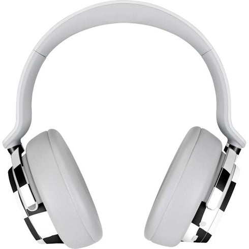 Black and White Zoomed Checkerboard Surface Headphones Skin