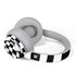 Black and White Zoomed Checkerboard Surface Headphones Skin