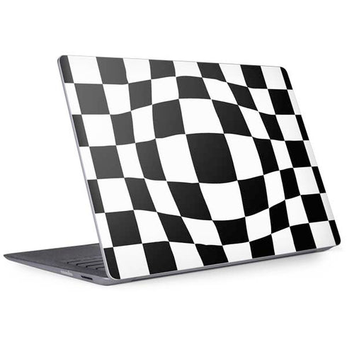 Black and White Zoomed Checkerboard Surface Laptop 2 Skin