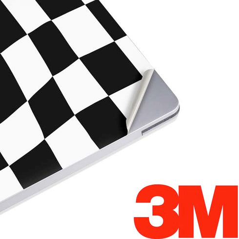 Black and White Zoomed Checkerboard Surface Laptop 3 13.5in Skin