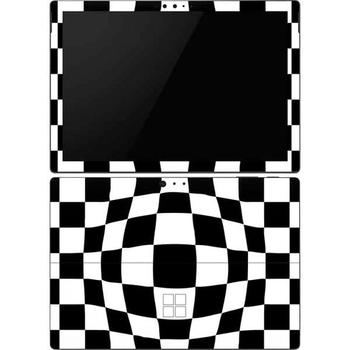 Black and White Zoomed Checkerboard Surface Pro 6 Skin