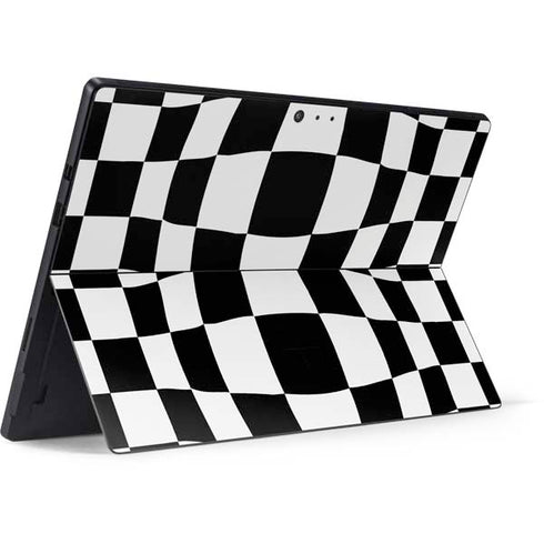 Black and White Zoomed Checkerboard Surface Pro 6 Skin