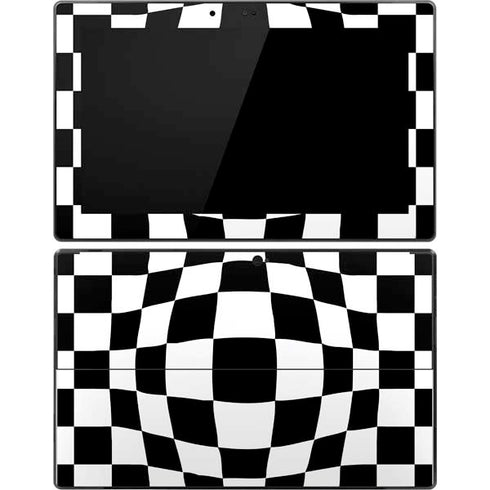 Black and White Zoomed Checkerboard Surface Pro Tablet Skin