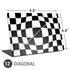 Black and White Zoomed Checkerboard Universal Laptop 12in (9.8 x 6.8in) Skin