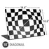 Black and White Zoomed Checkerboard Universal Laptop 18in (14.6 x 10.6in) Skin