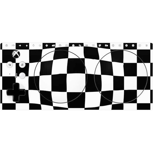 Black and White Zoomed Checkerboard Xbox Adaptive Controller Skin
