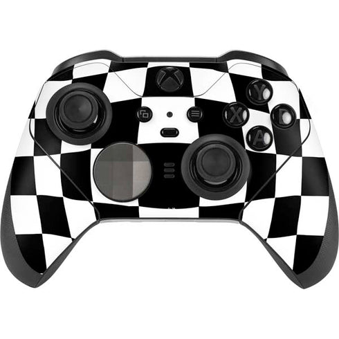 Black and White Zoomed Checkerboard Xbox Elite Wireless Controller Series 2 Skin