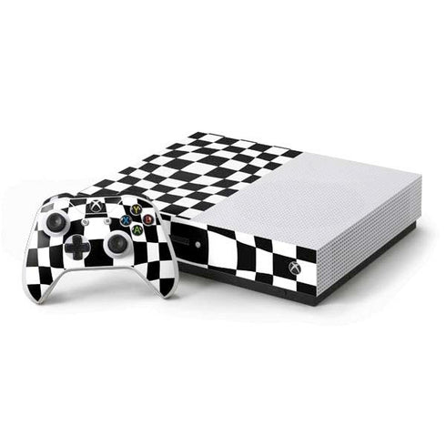 Black and White Zoomed Checkerboard Xbox One Skins