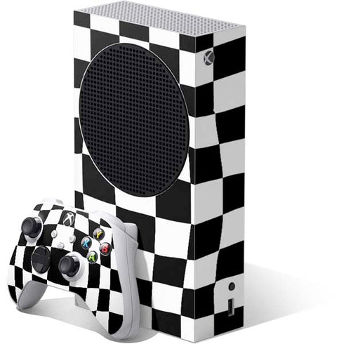 Black and White Zoomed Checkerboard Xbox Series S Skins