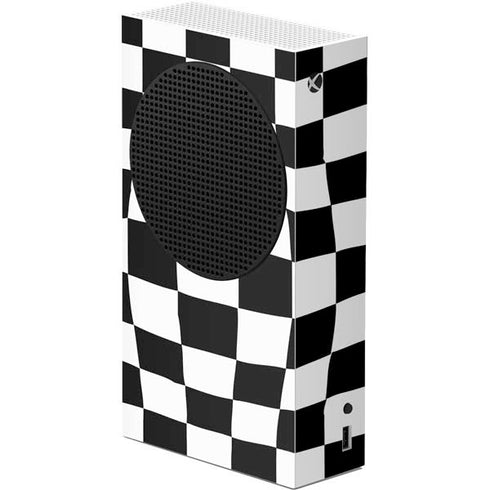 Black and White Zoomed Checkerboard Xbox Series S Console Skin