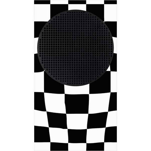 Black and White Zoomed Checkerboard Xbox Series S Console Skin