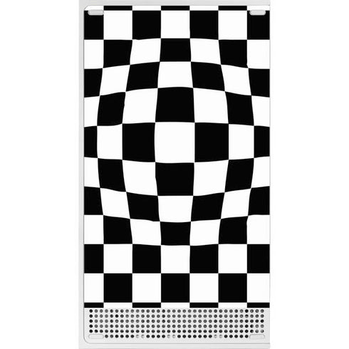 Black and White Zoomed Checkerboard Xbox Series S Console Skin