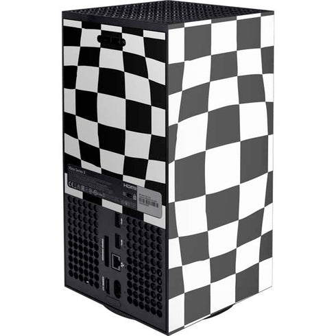 Black and White Zoomed Checkerboard Xbox Series X Console Skin