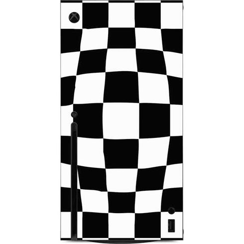 Black and White Zoomed Checkerboard Xbox Series X Console Skin