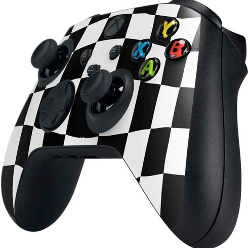 Black and White Zoomed Checkerboard Xbox Series X Controller Skin