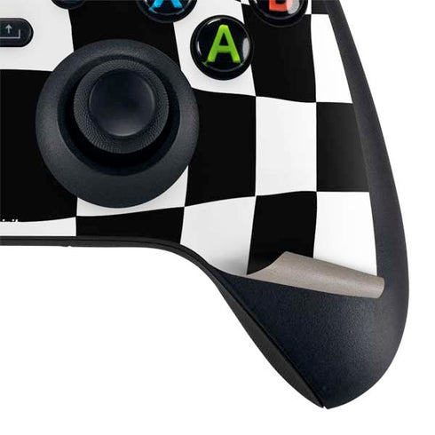 Black and White Zoomed Checkerboard Xbox Series X Controller Skin