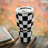 Black and White Zoomed Checkerboard Yeti 30oz Rambler Tumbler Skin