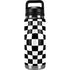 Black and White Zoomed Checkerboard YETI Rambler 26oz Bottle Skin