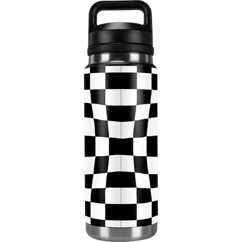 Black and White Zoomed Checkerboard YETI Rambler 26oz Bottle Skin