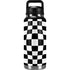 Black and White Zoomed Checkerboard YETI Rambler 36oz Bottle Skin