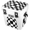Black and White Zoomed Checkerboard YETI Roadie 24 Hard Cooler Skin