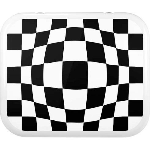 Black and White Zoomed Checkerboard YETI Roadie 24 Hard Cooler Skin