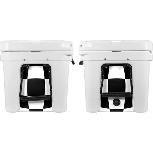 Black and White Zoomed Checkerboard YETI Tundra 35 Hard Cooler Skin
