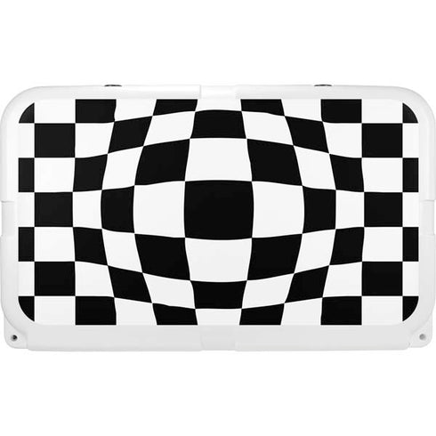 Black and White Zoomed Checkerboard YETI Tundra 45 Hard Cooler Skin