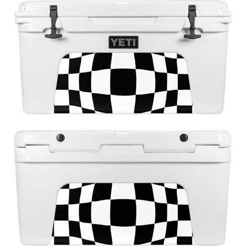 Black and White Zoomed Checkerboard YETI Tundra 75 Hard Cooler Skin