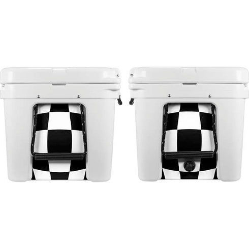 Black and White Zoomed Checkerboard YETI Tundra 75 Hard Cooler Skin