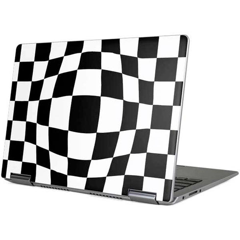 Black and White Zoomed Checkerboard Yoga 710 14in Skin