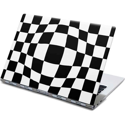 Black and White Zoomed Checkerboard Yoga 910 2-in-1 14in Touch-Screen Skin