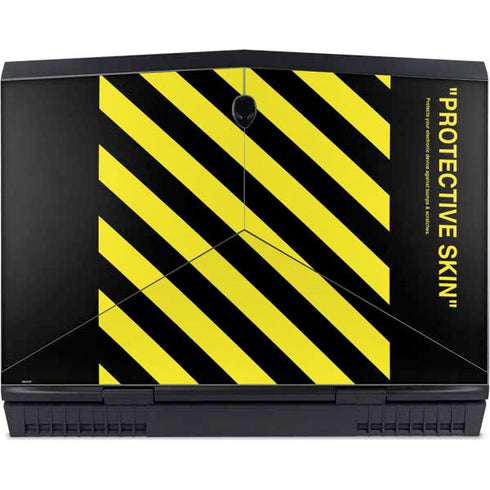 Black and Yellow Stripes Dell Alienware Skin