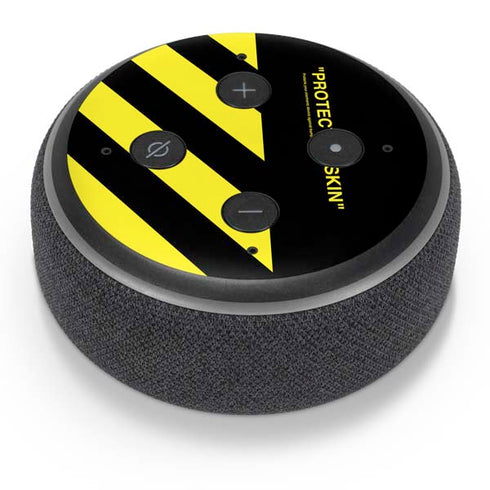 Black and Yellow Stripes Amazon Echo Dot Skin