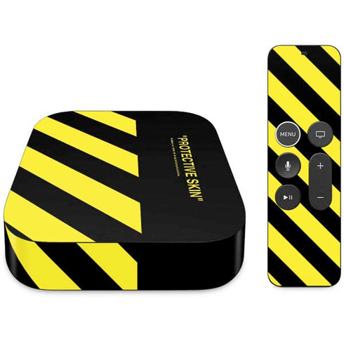 Black and Yellow Stripes Apple TV Skin