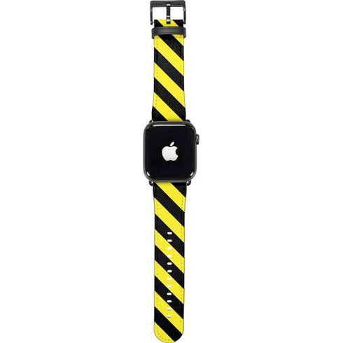 Black and Yellow Stripes Apple Watch Band 42-44mm