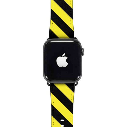 Black and Yellow Stripes Apple Watch Band 38-40mm